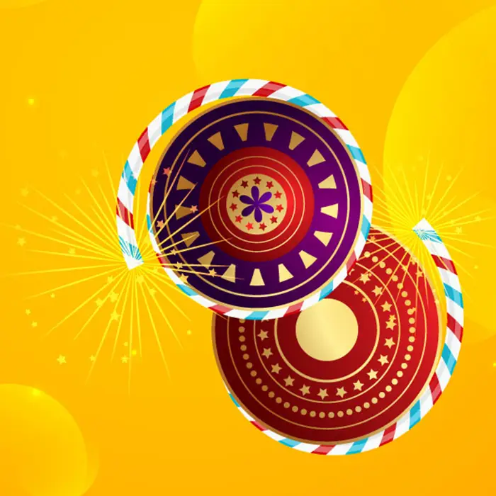 Spinning ground chakkar fireworks from Arun Agencies - Circular spark patterns